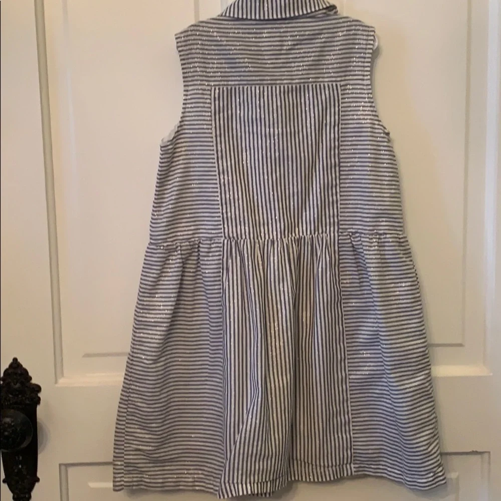 GAP Kids Blue White Striped Shirt Dress Sleeveless Girls Size 5T Preppy